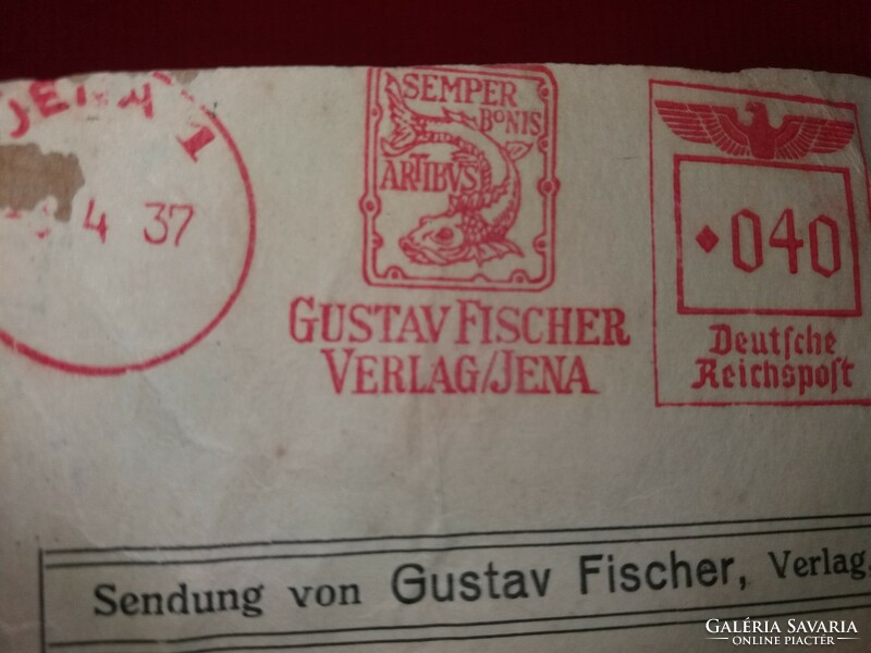 1937. EGGENBERGER-FÉLE KÖNYVKERESKEDÉS kiadó küldemény / termékcsomag borítója