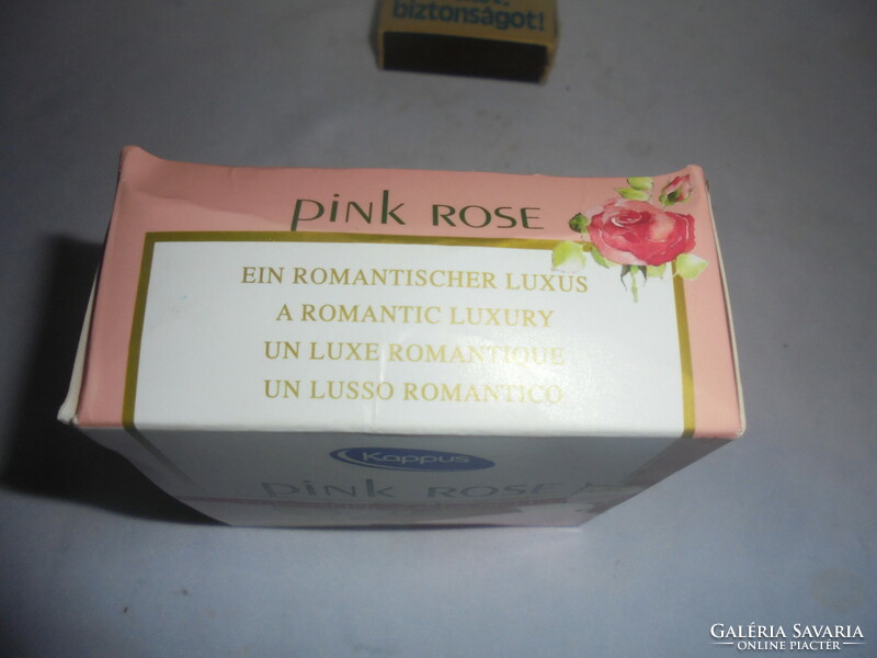 Pink rose soap in a box