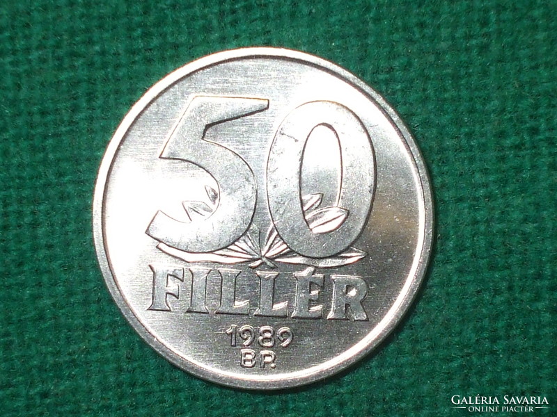 50 Filér 1989 ! It was not in circulation! Greenish!