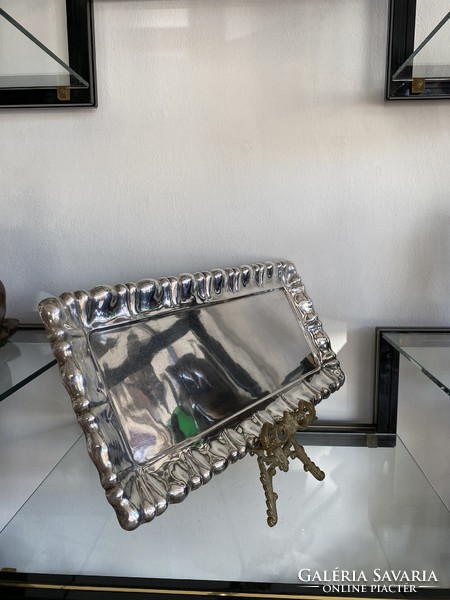 Rectangle art deco silver tray