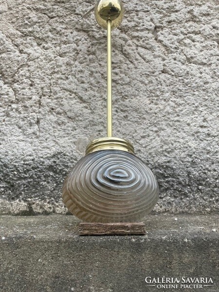 Special shade vintage pendant with copper fittings mid century lamp