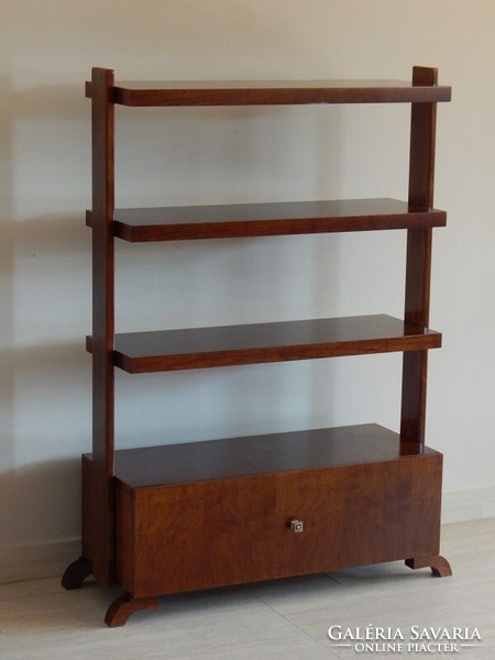 Art deco bookcase with drawers [f-40]