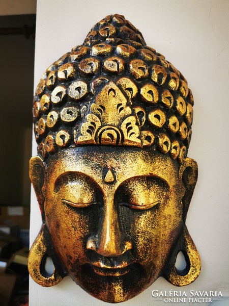 Buddha wooden wall mask