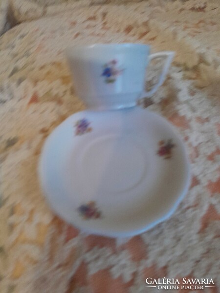 Zsolnay manófŭles cup with plate