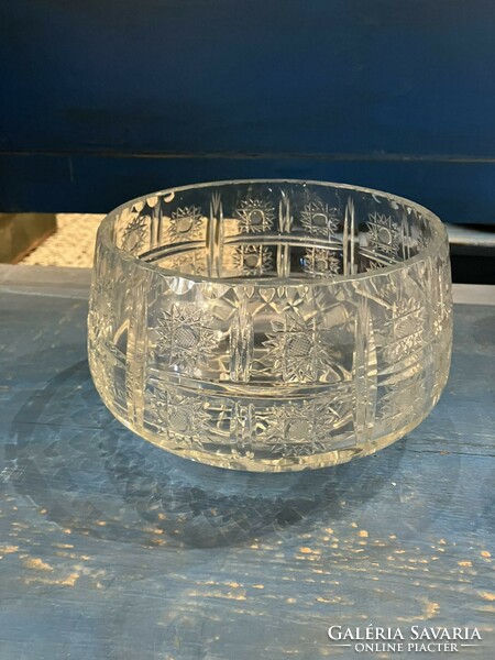 A giant lead crystal table centerpiece. Fruit bowl
