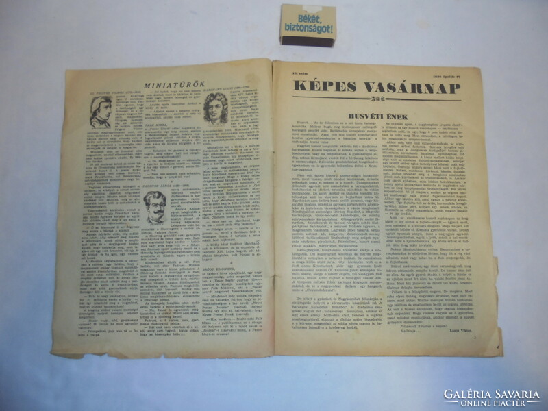 Képes vasárnap 1938 április - régi újság ajándékba, születésnapra