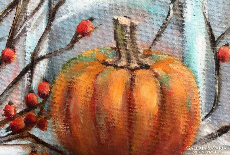 October still life - oil painting - 40 x 30 cm