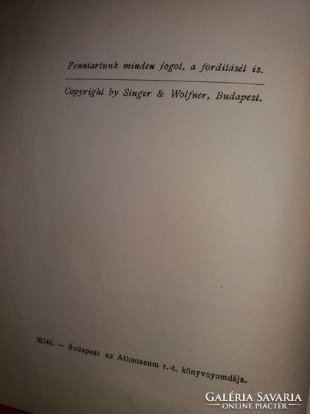 1925. Ferenc Herczeg: Tales of the West novel book according to the pictures Singer and Wolfner