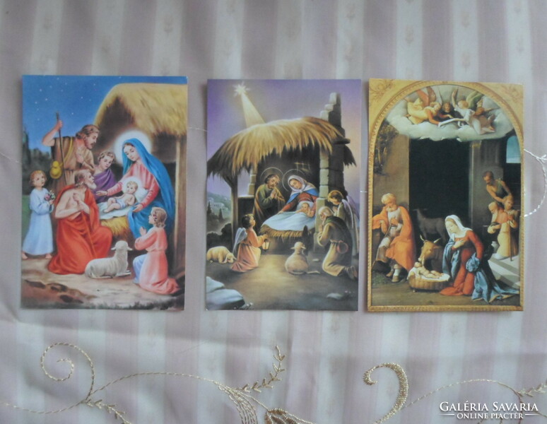 Karácsonyi képeslap 7.: Szent Család, angyal, pásztor