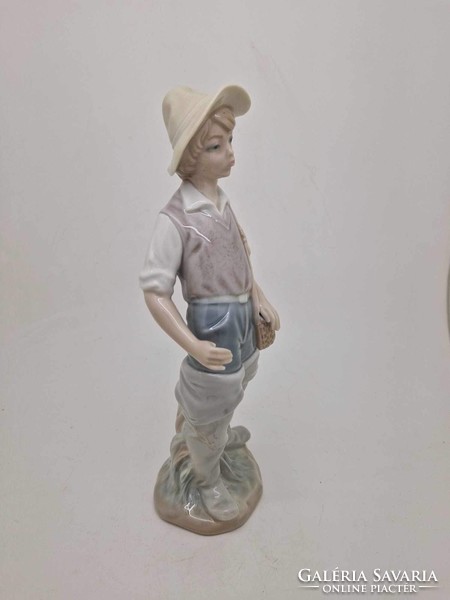 Lladro porcelain figure fisherman boy 23cm