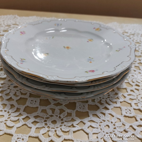 Zsolnay beautiful porcelain flat plates with small flowers