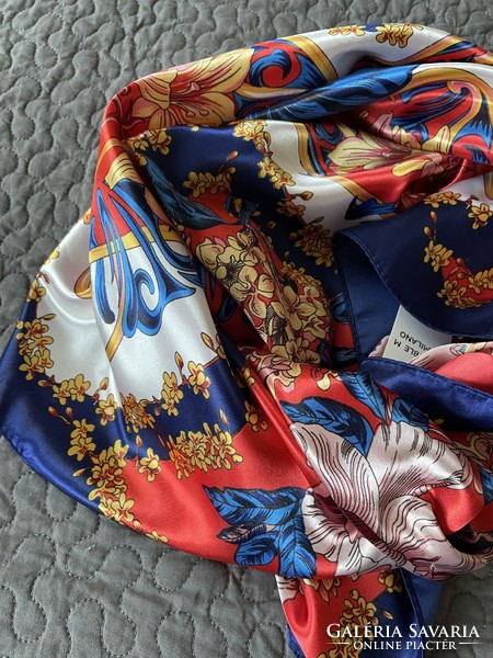 New! Vibrant color pille light silk scarf 90*90 cm, 100% silk