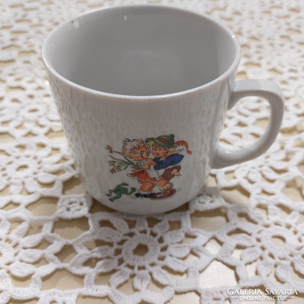 Zsolnay frog, message mug, fairy tale mug, mug with children's pattern