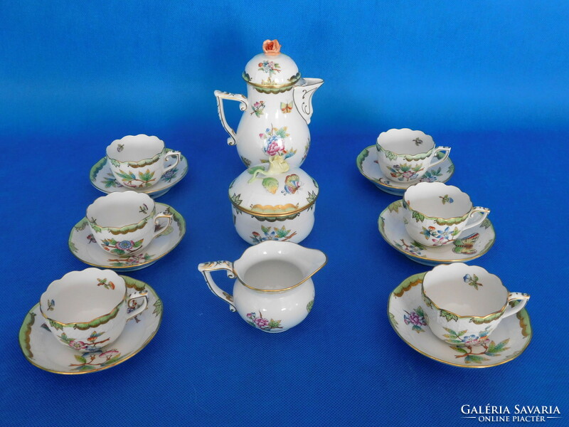 6-piece coffee set with Victoria pattern from Herend