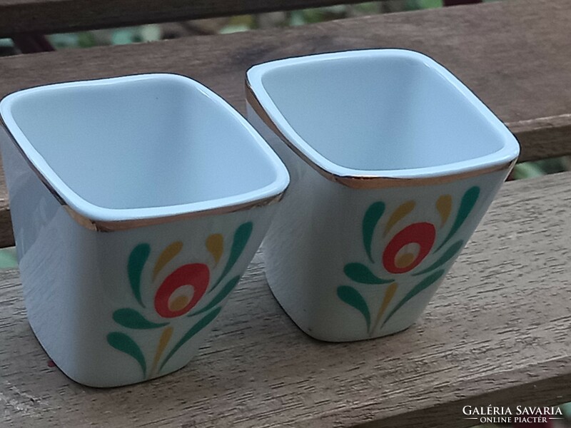 2 Retro Hólloház brandy cups replacement, nostalgia short drinks, porcelain cups