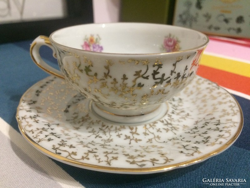 Vintage porcelán csésze aljjal-Bavaria Winterling