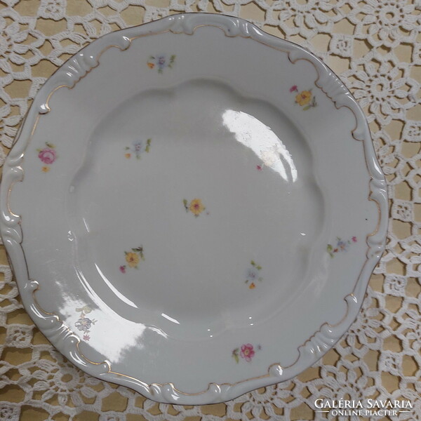 Zsolnay beautiful porcelain flat plates with small flowers