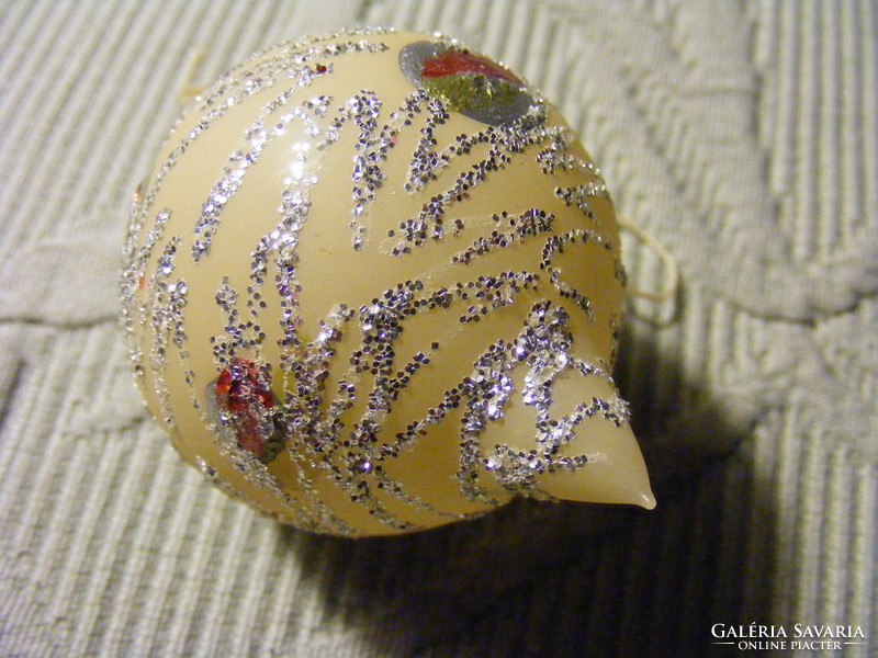 Old glass Christmas tree ornament 5 cm