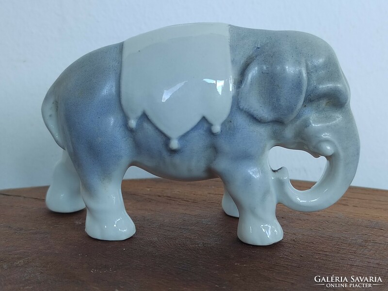 Zsolnay antique porcelain elephant bush figure sculpture small sculpture