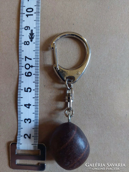 Wooden key chain with compass, new (even with free shipping)