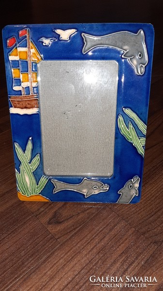 Ceramic picture frame