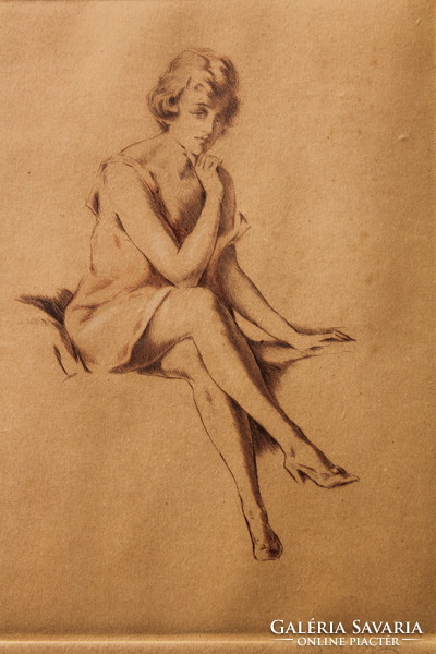 Rudolf Merényi: seated lady, 1923