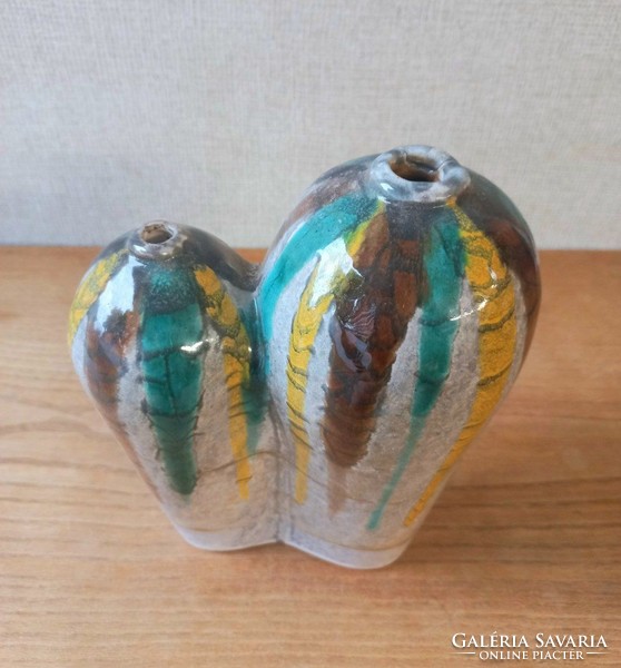 Retro magyar kerámia váza. Ritka forma