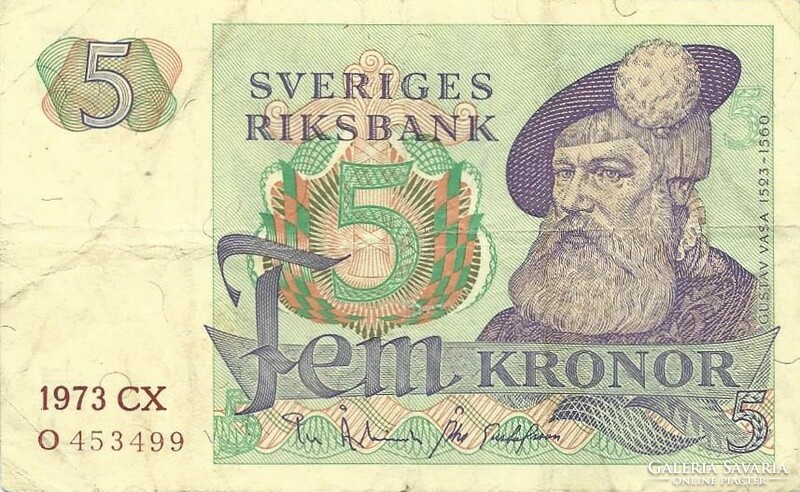5 korona kronor 1973 Svédország