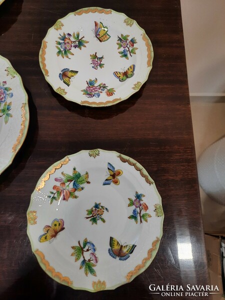Herend victorian patterned porcelain cake set vbo