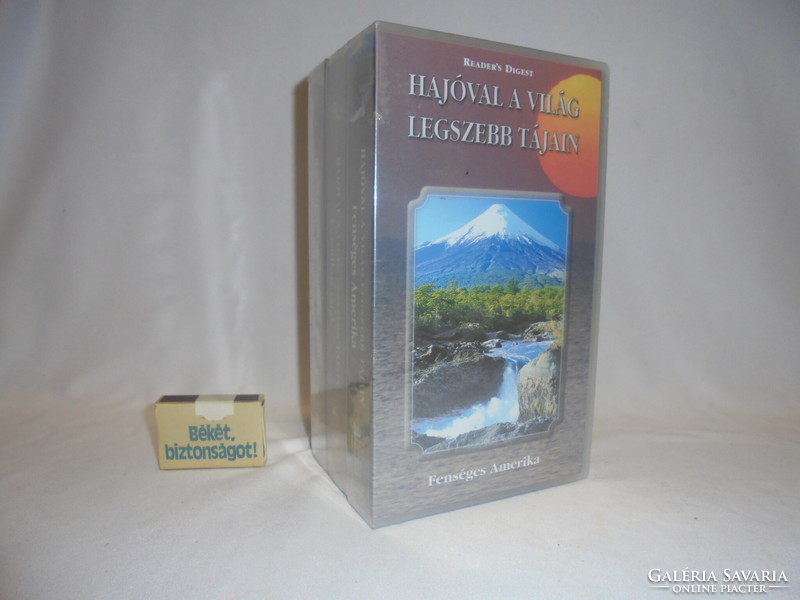 By boat in the most beautiful landscapes of the world - videocassette, vhs - three pieces at once - in unopened packaging