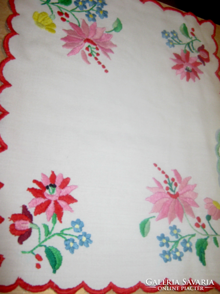 Old embroidered small tablecloth