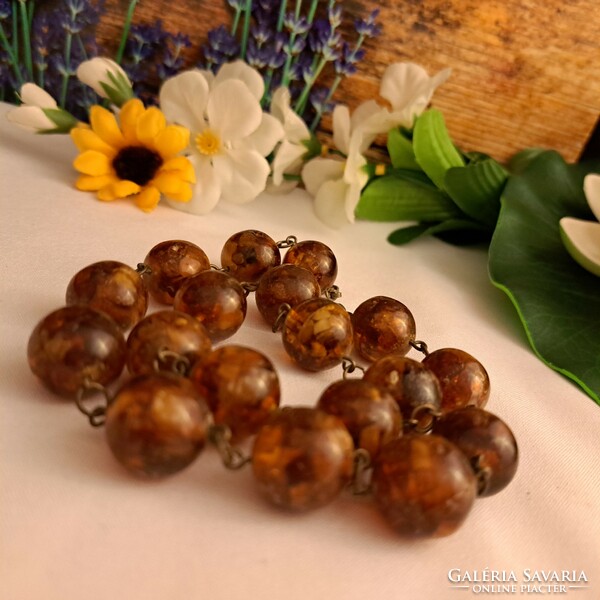 Amber pearl string 1.2 cm