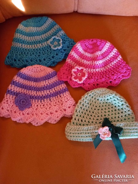 Crochet baby girl hats