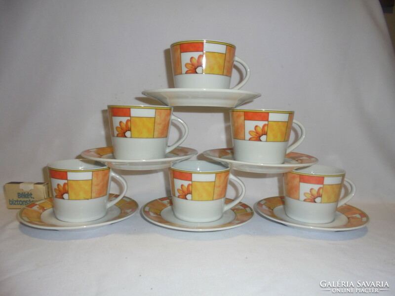 Vintage porcelain coffee set - six person - domestic