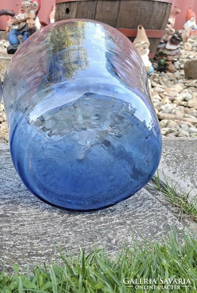 Ritka kék ballon Demizson üveg  Gyűjtői szépség bornak italnak