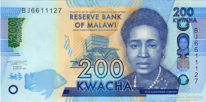 Malawi 200 Kwacha 2021 UNC