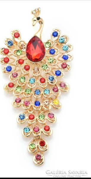 Strass stone, brooch in 2 colors