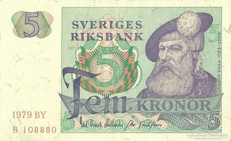 5 korona kronor 1979 Svédország 1.