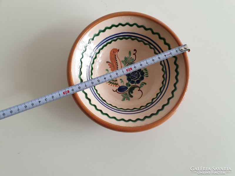 Hódmezővásárhely old folk ceramic monon ferenc hmv wall plate bird wall bowl