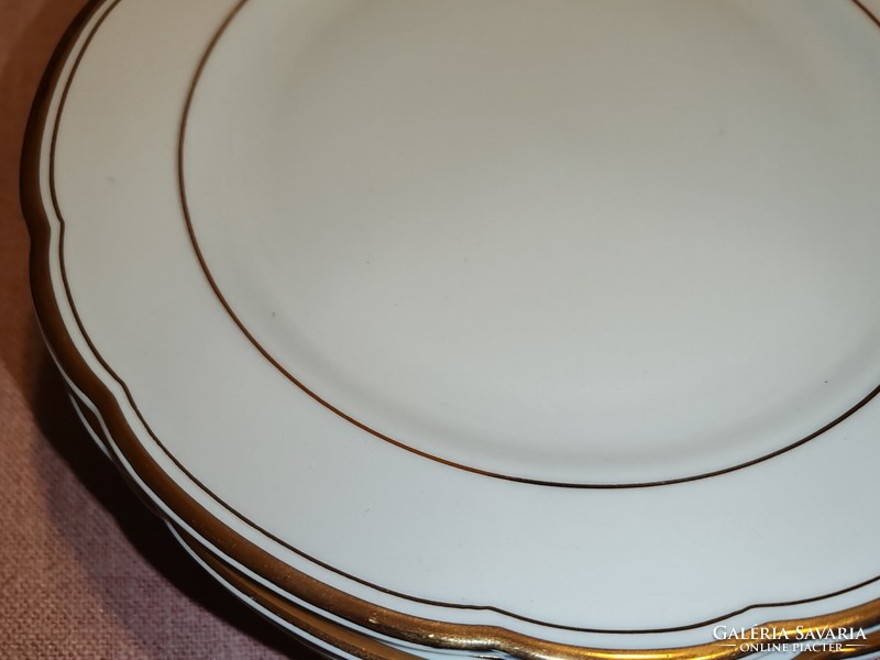 6 db német, Kahla porcelán lapos tányér