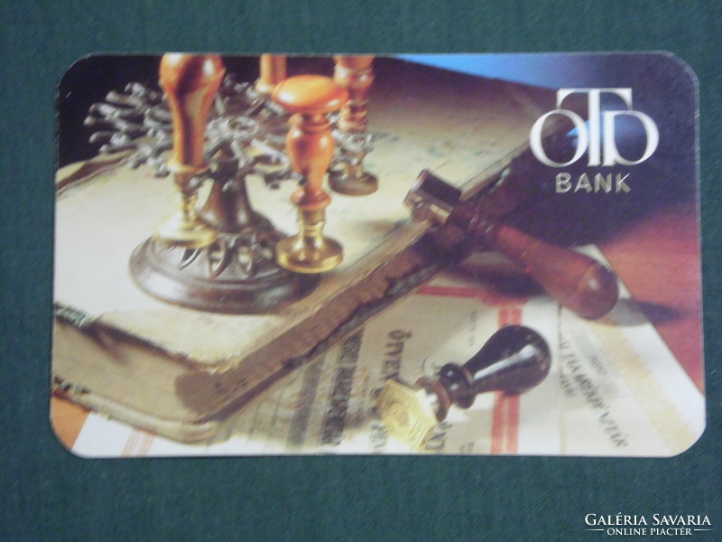 Card calendar, otp savings bank, bank, shares, stamp press, 1992, (3)