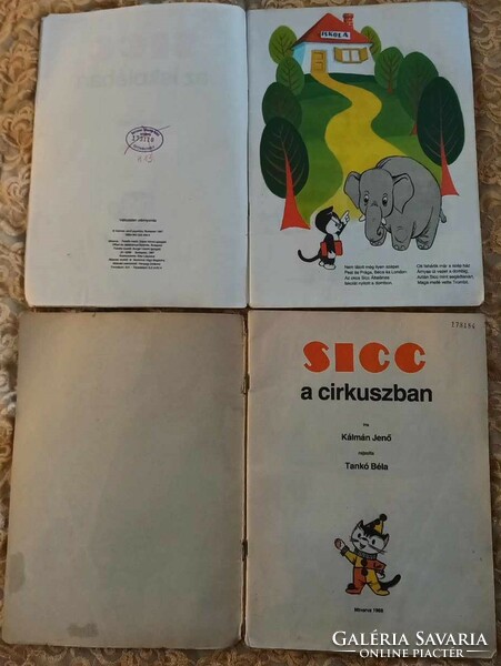 Kálmán Jenő: Sicc az iskolában  Sicc a Cirkuszban - régi mesekönyvek  egyben