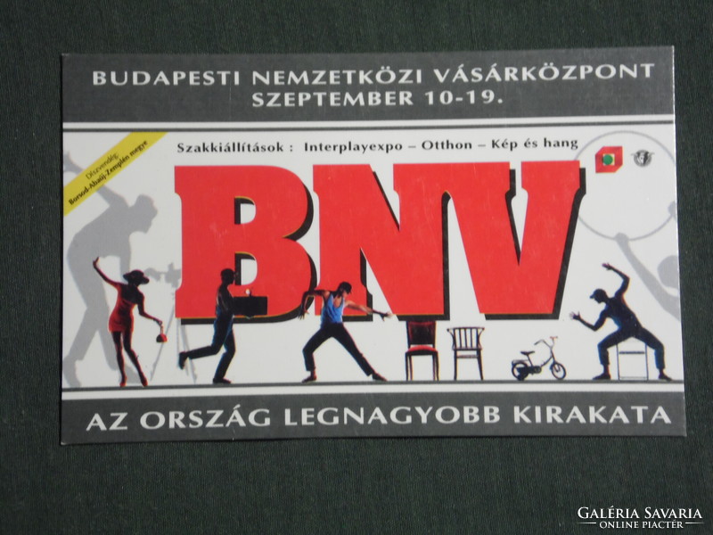 Kártyanaptár, BNV Budapest nemzetközi vásárközpont,1993,   (3)