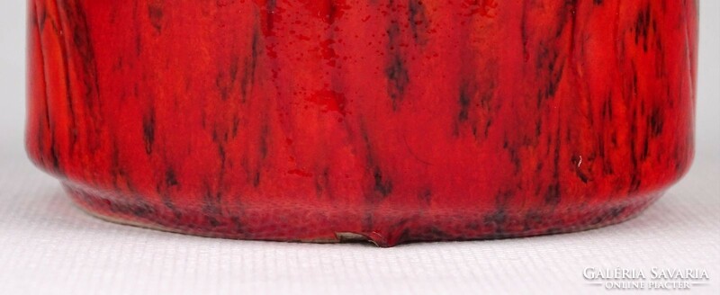 1P732 retro red ceramic vase cylindrical vase 27 cm