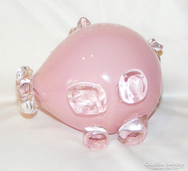 Glass pig figure