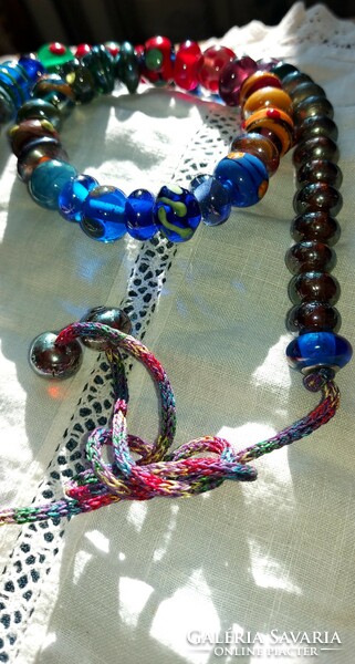 Márton Horváth glass craftsman neck blue bracelet set original