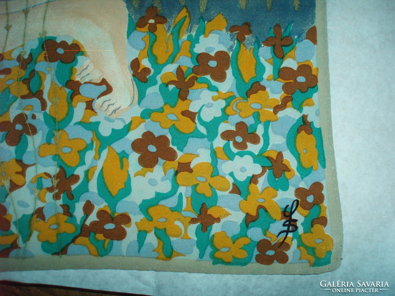 Vintage gustav klimt real silk scarf