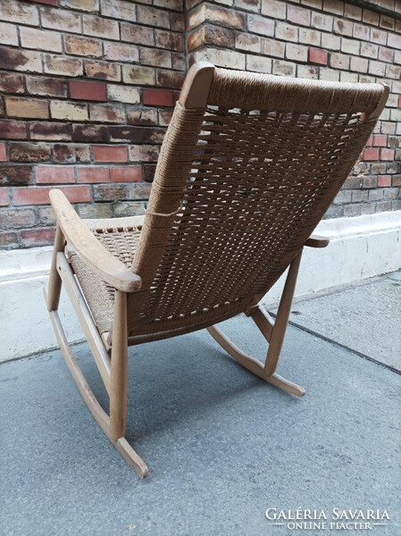 Mid century rocking chair hans wegner style