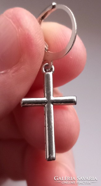 Stainless steel cross earrings