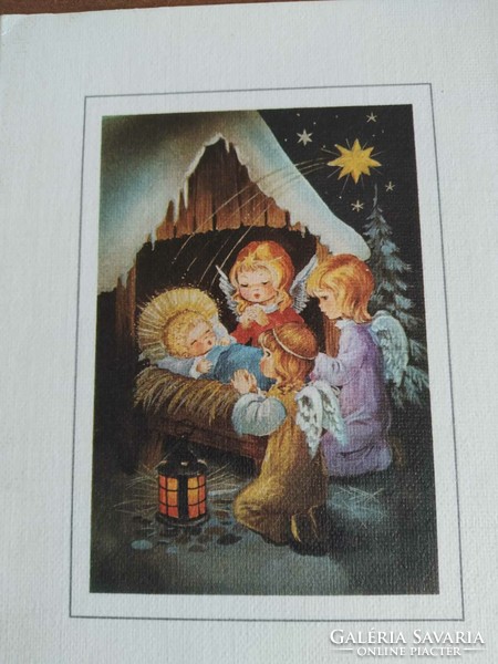 Retro karácsonyi képeslap, 1978